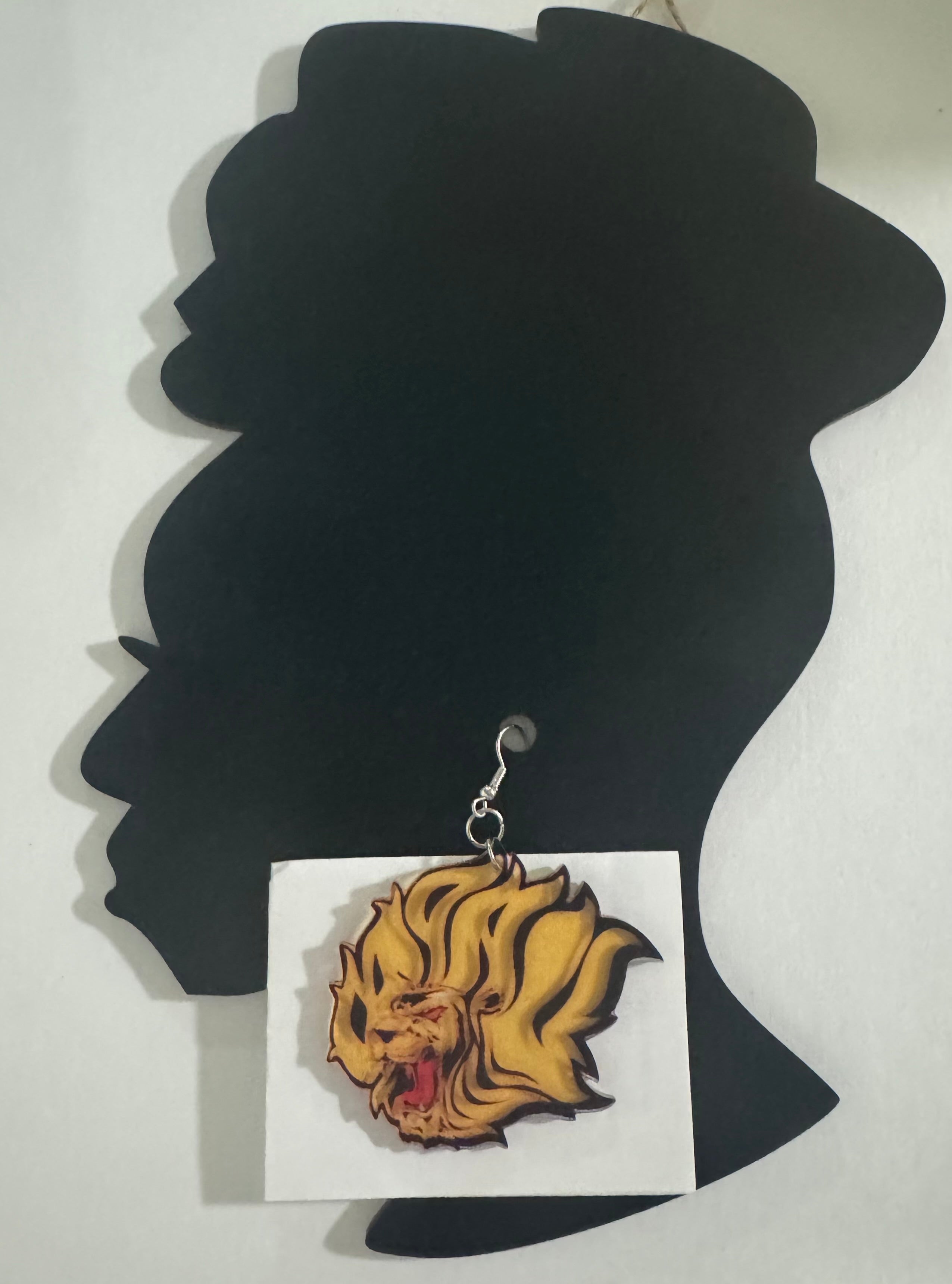 Lionhead earrings-translucent