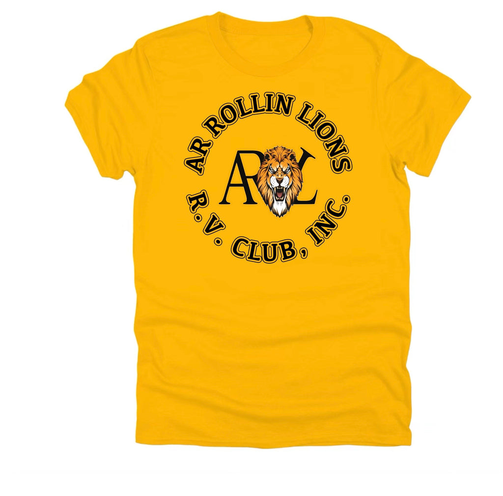 AR Rollin Lions circle t-shirt- gold outline