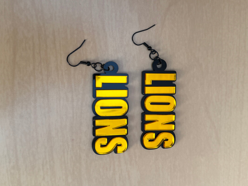 Mirrored Gold LIONS earrings