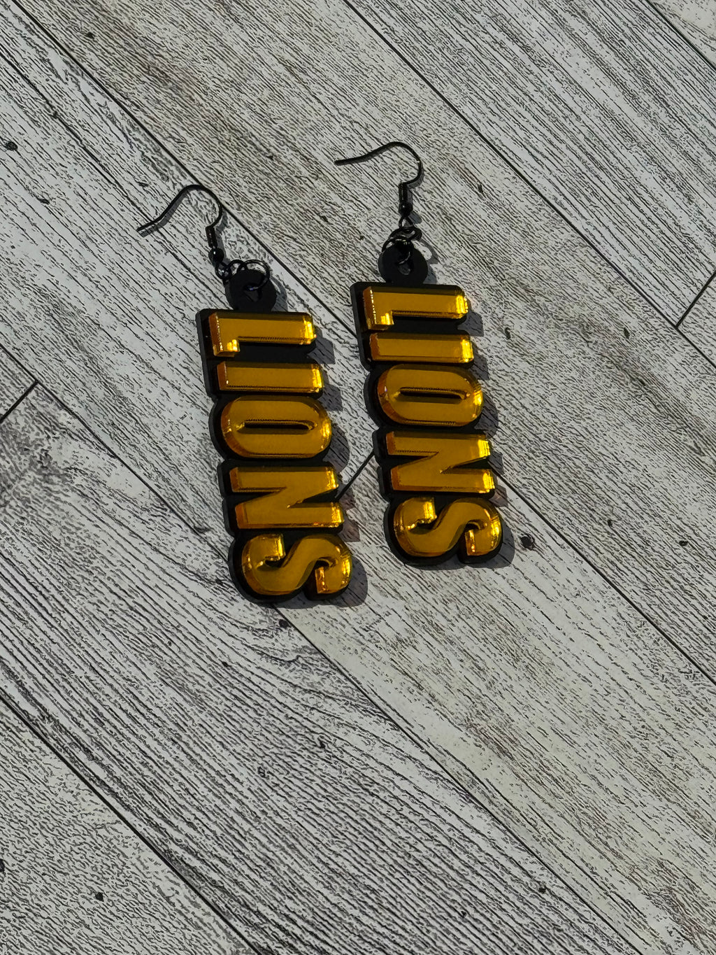 Mirrored Gold LIONS earrings