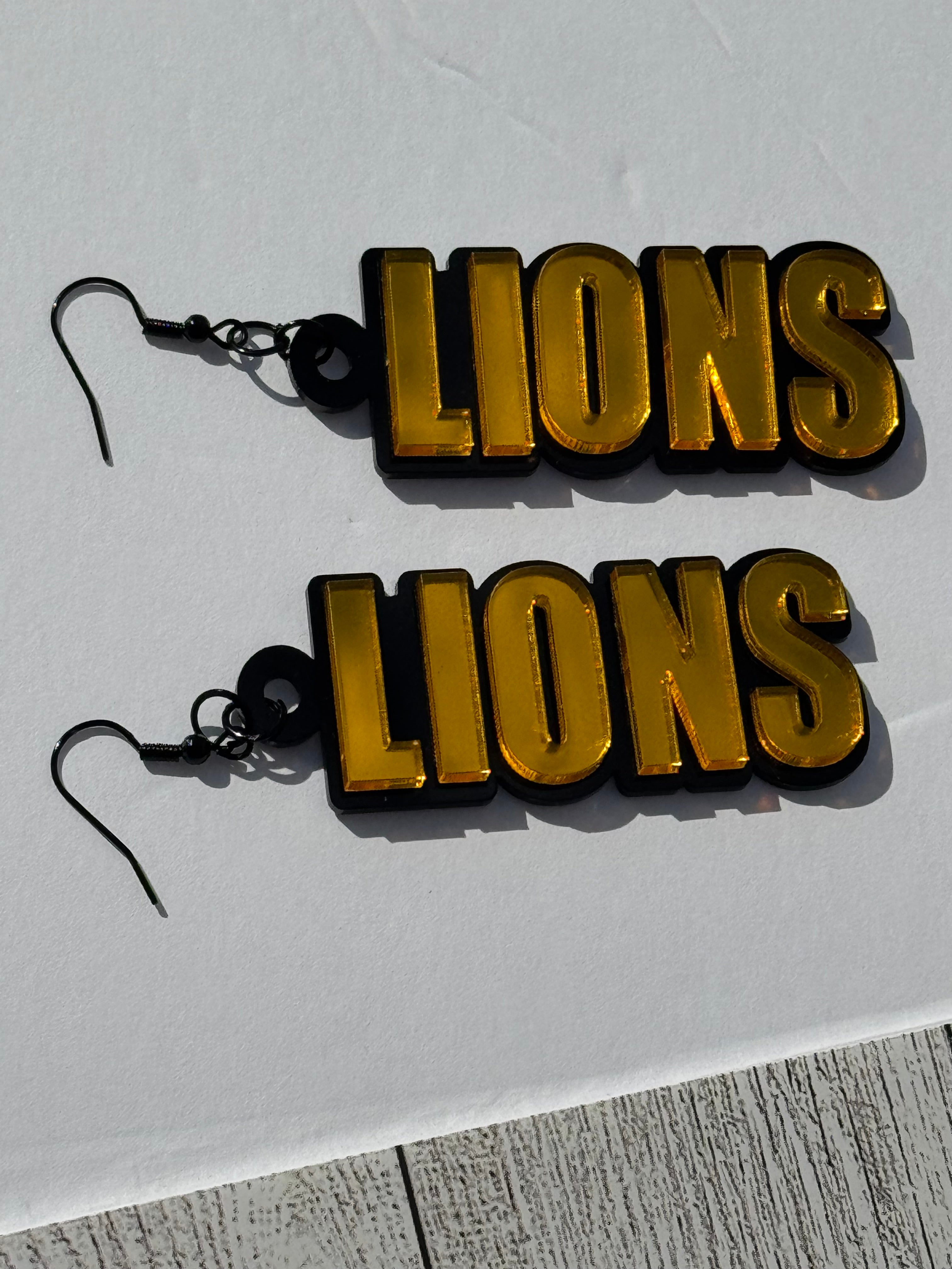 Mirrored Gold LIONS earrings