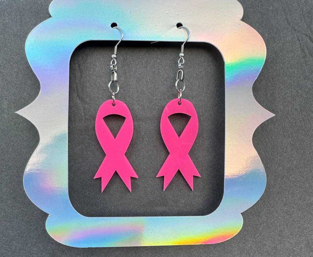 Pink Breast Cancer Awareness Earrings