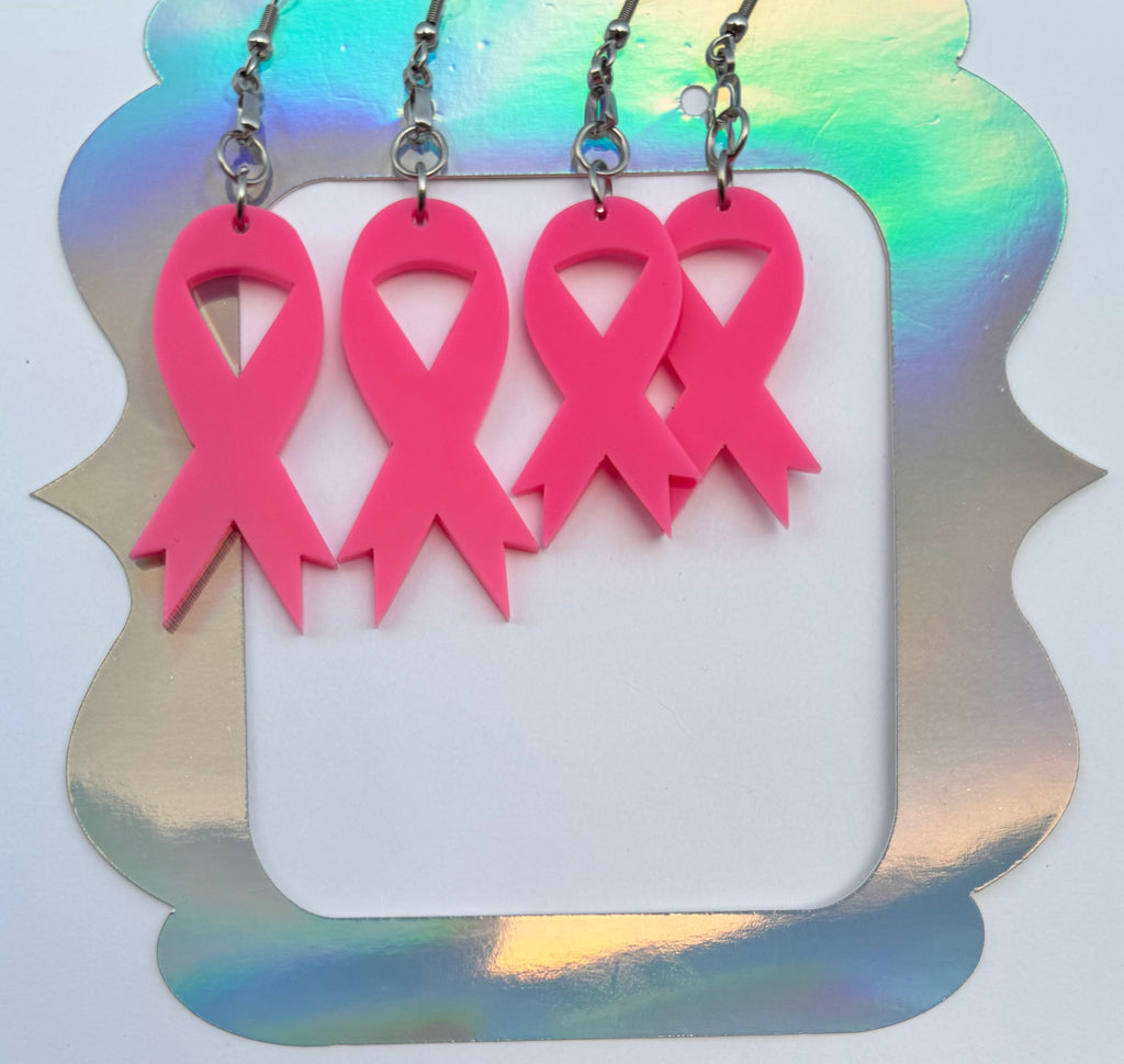 Pink Breast Cancer Awareness Earrings