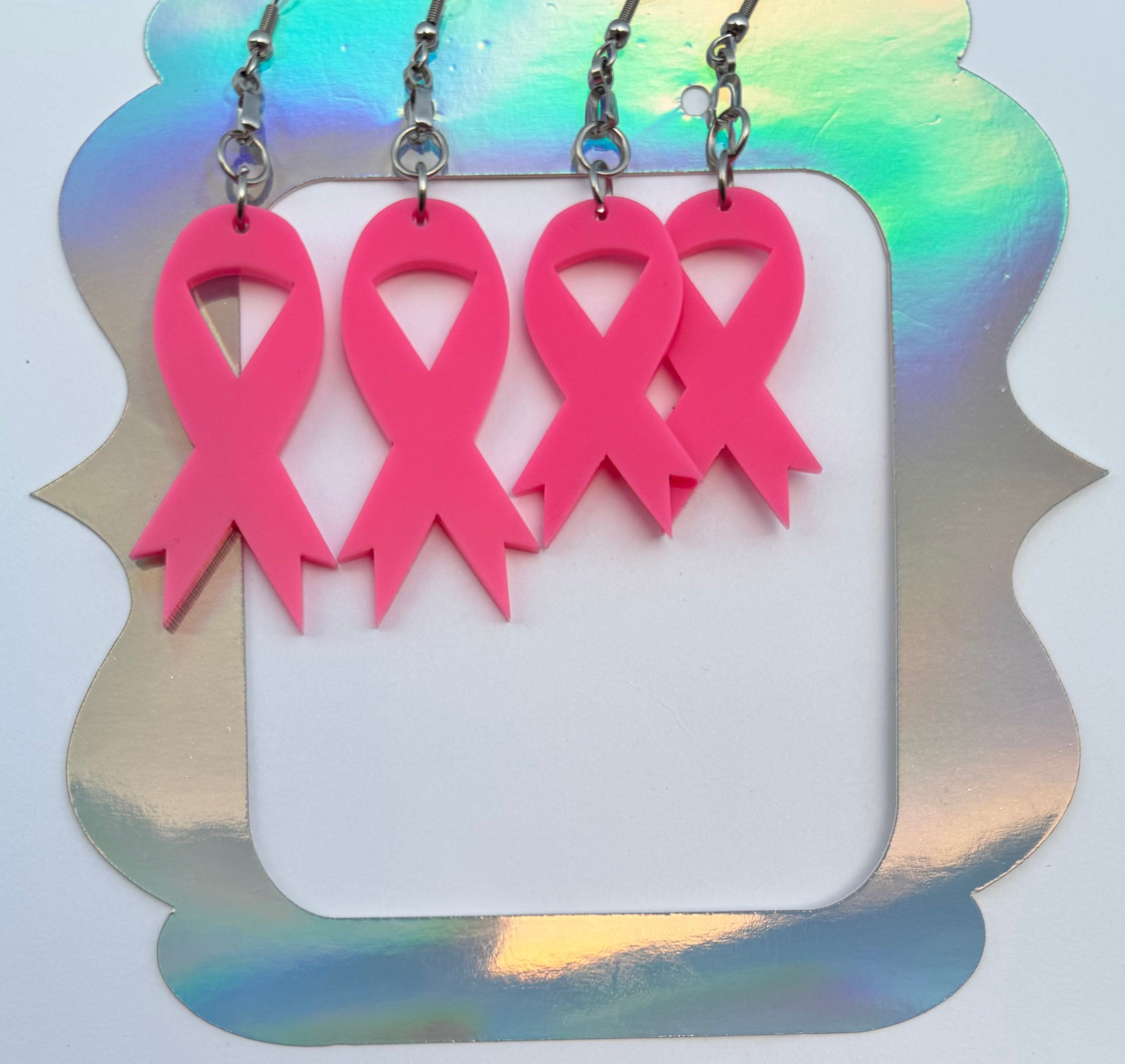 Pink Breast Cancer Awareness Earrings