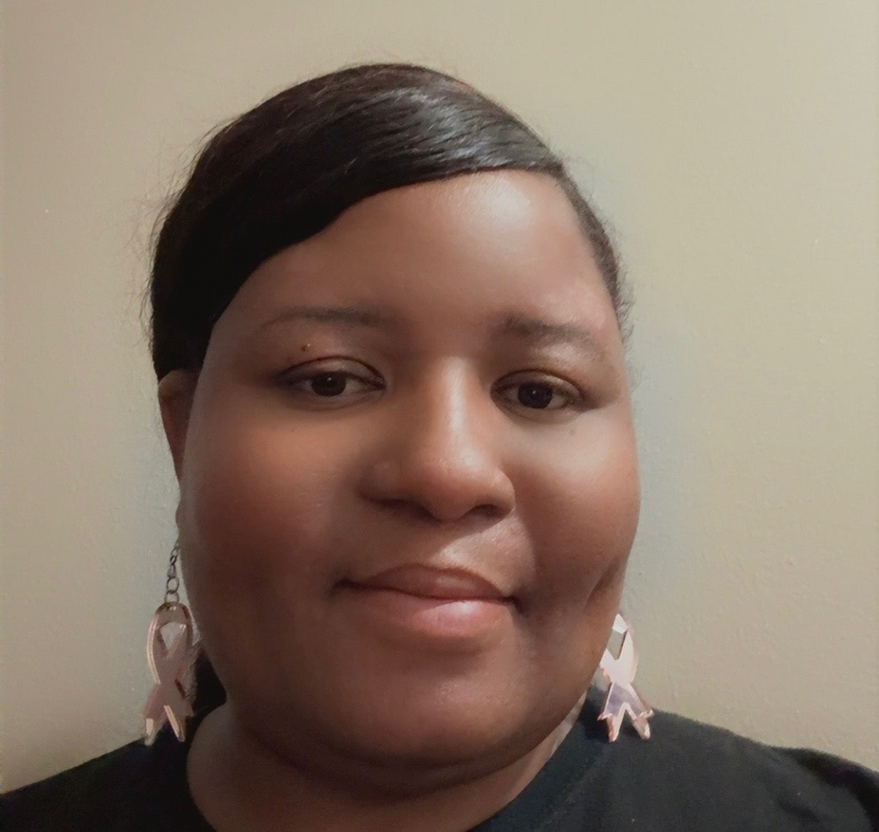 Mirror Pink Breast Cancer Awareness Earrings