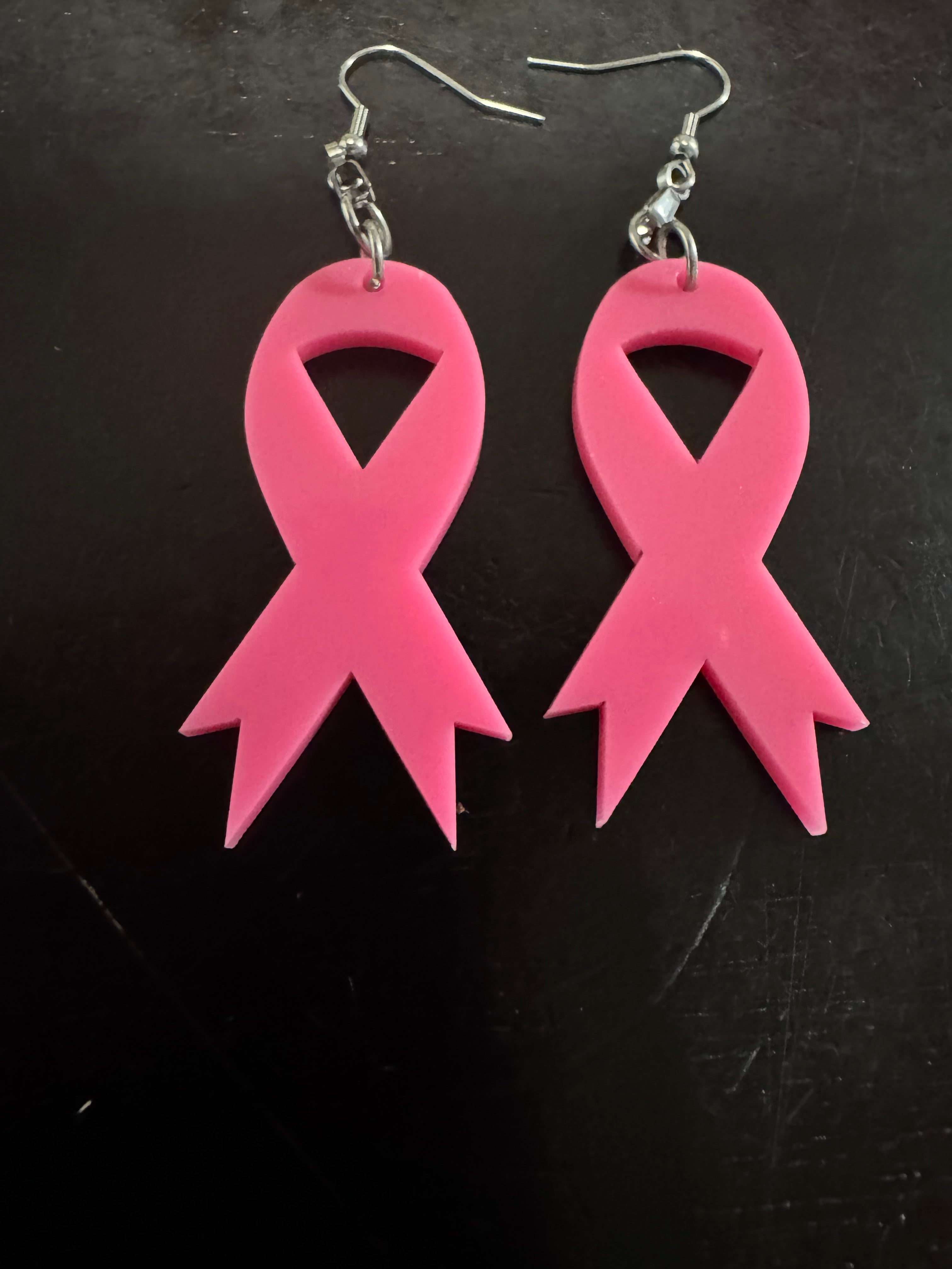 Pink Breast Cancer Awareness Earrings