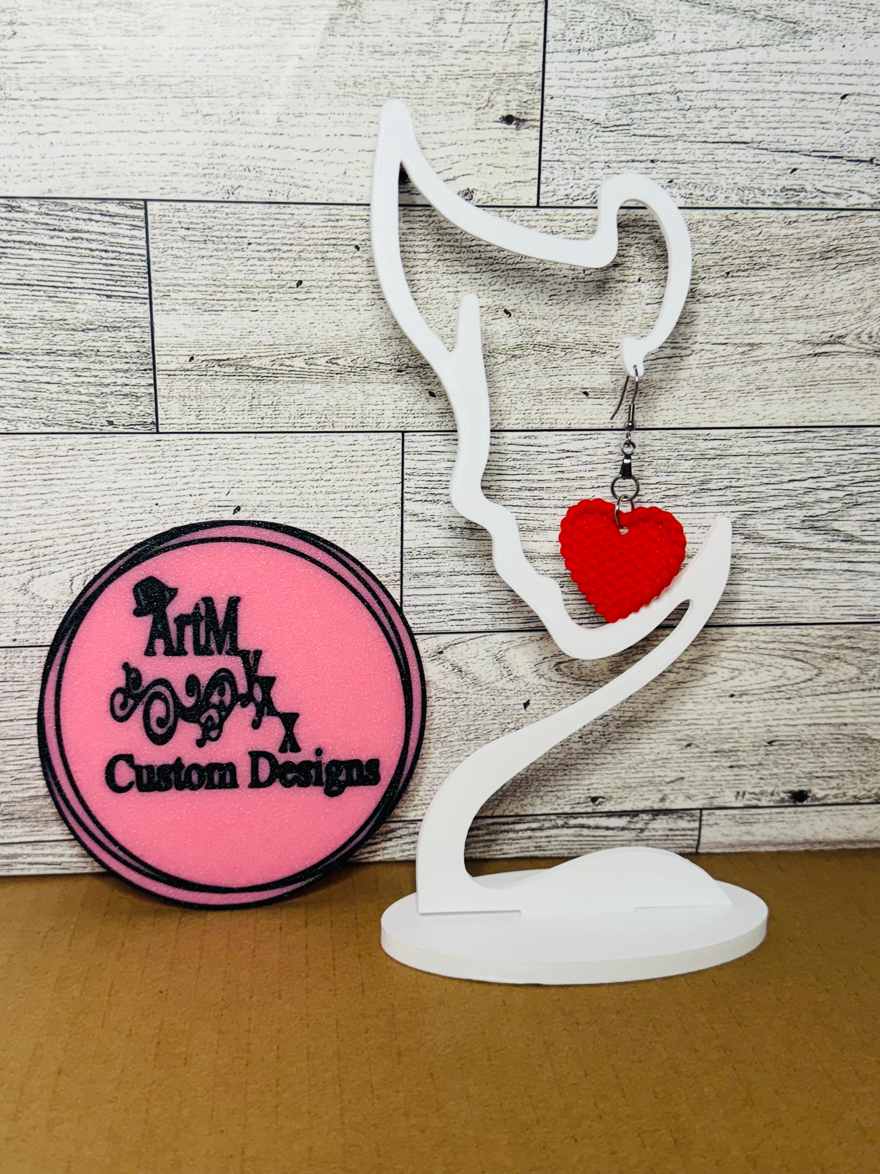 Heart woven earrings